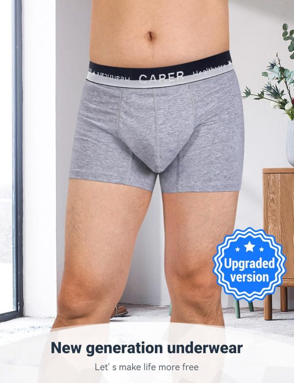 Incontinence Underwear for Men Washable 2 Pack Mens Incontinence Boxer - Image 2