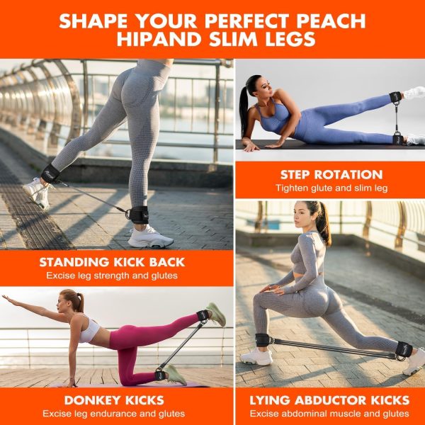 Ankle Resistance Bands, Ankle Bands for Working Out with Cuffs, Resistance - Image 4