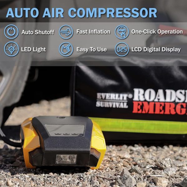 Everlit Survival Car Emergency Kit, Roadside Safety Tool Kit with - Image 3