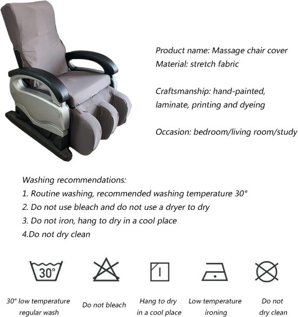 Full Body Shiatsu Massage Chair Cover,Recliner Chair Cover Sofa Cover - Image 5