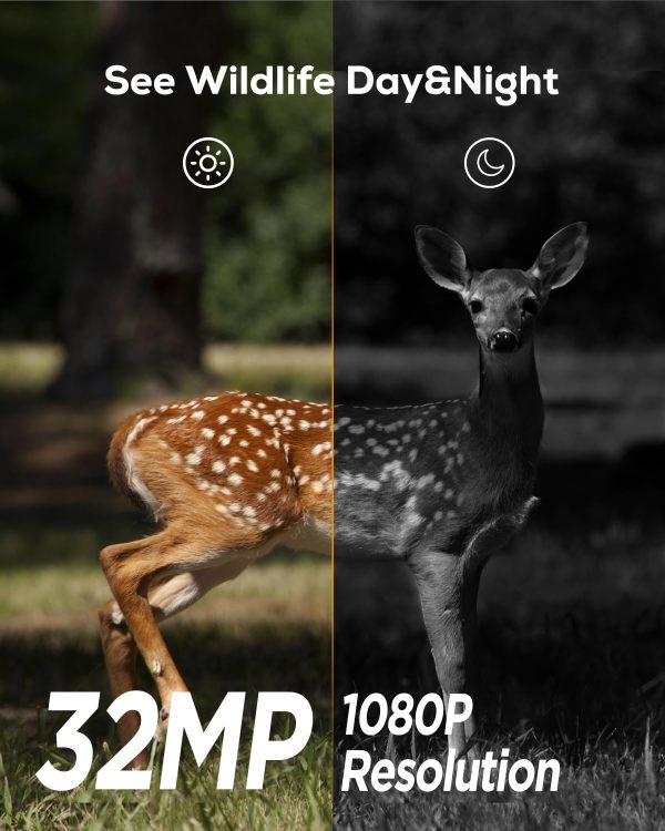 iZEEKER Trail Camera, 32MP 1080P Game Camera with 940nm No Glow Night - Image 2