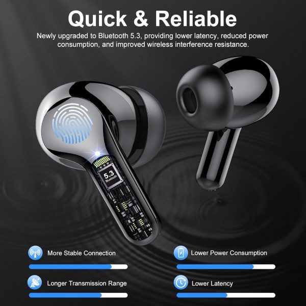 Wireless Earbuds, Bluetooth 5.3 Headphones HiFi Stereo, Bluetooth Earbuds - Image 2