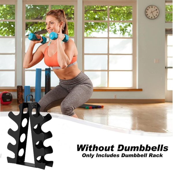 Weight Rack for Home Gym, OKUGAFIT 4 Tier Compact A-Frame Dumbbell Rack - Image 3