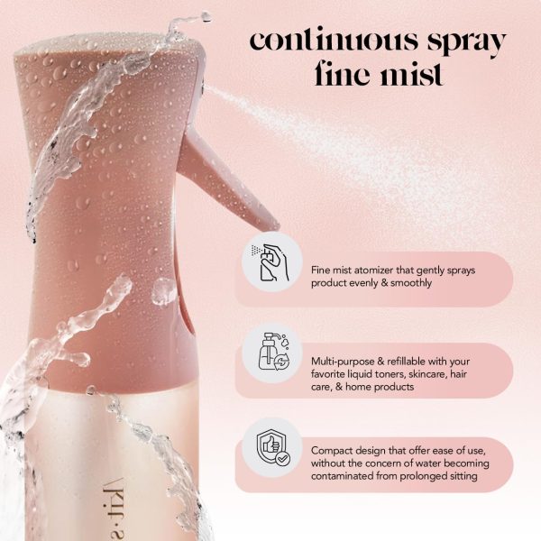 Kitsch Spray Bottle for Hair - Continuous Water Mister with Ultra Fine Mist - Image 3