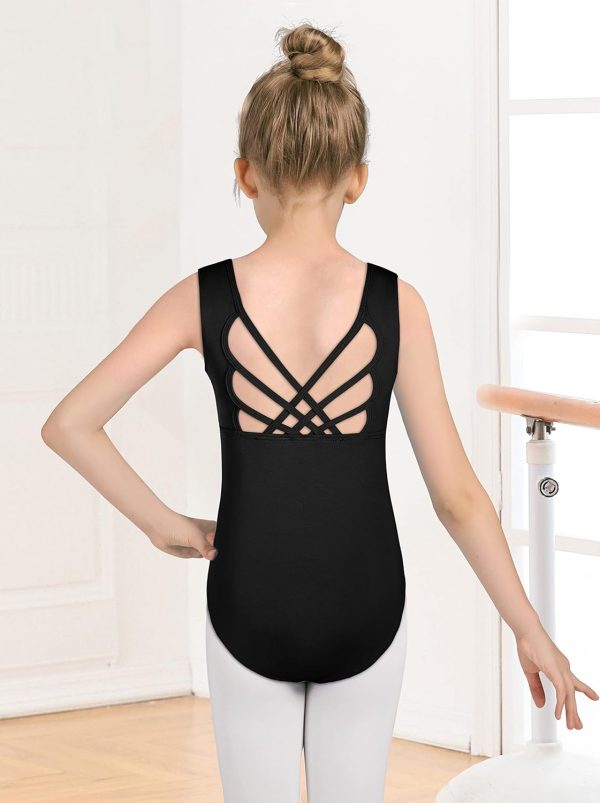 WYHDY Girls’ Ballet Dance Leotard Butterfly Crisscross Straps Sleeveless - Image 4