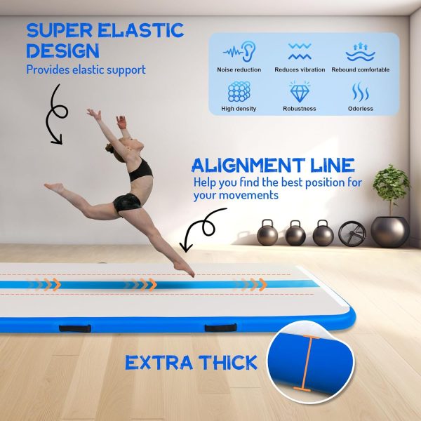 FEATH-R-LITE 10ft Inflatable Gymnastics Tumble Track Tumbling Mat 4in Thick - Image 6