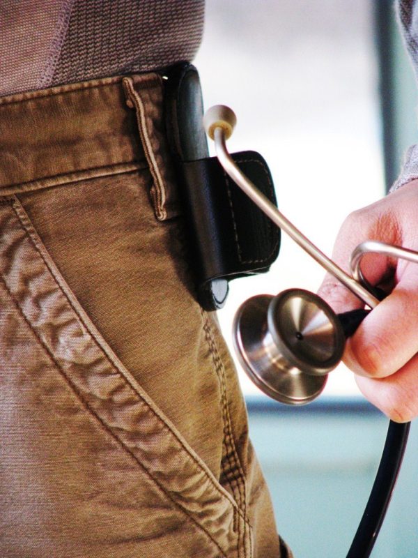 The BATCLIP (black) - Premium leather handmade clip-on stethoscope hip - Image 7
