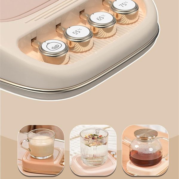 Insulated Beverage Warmer For Office Desk With 3 Heating Grade USB Coasters - Image 9