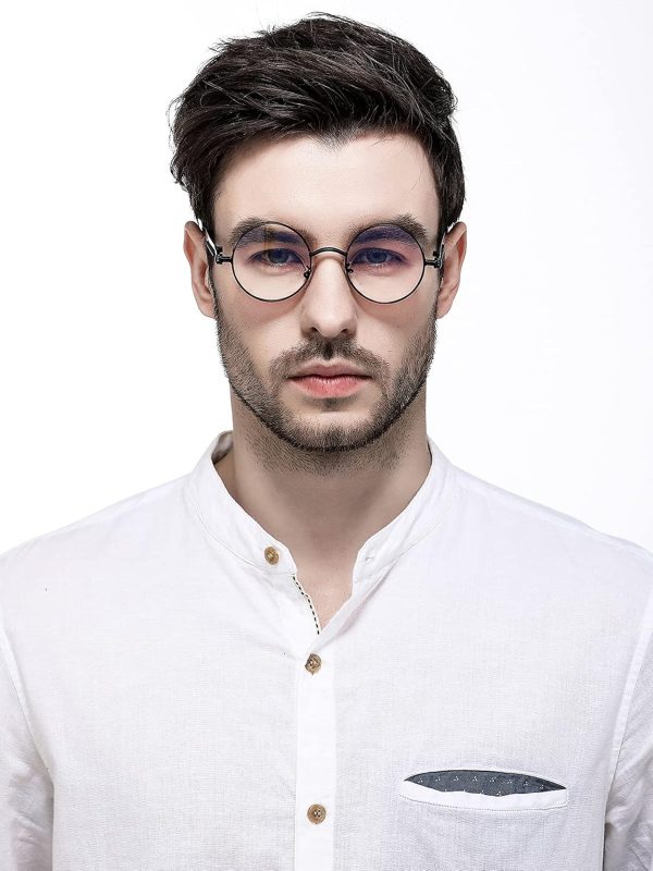 AIEYEZO Round Steampunk Sunglasses for Men Women Gothic Glasses Vintage - Image 2