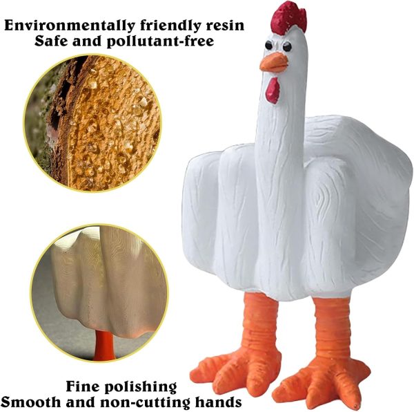 Funny Middle Finger Resin Garden Statue, Quirky Home and Desk Decoration, - Image 2