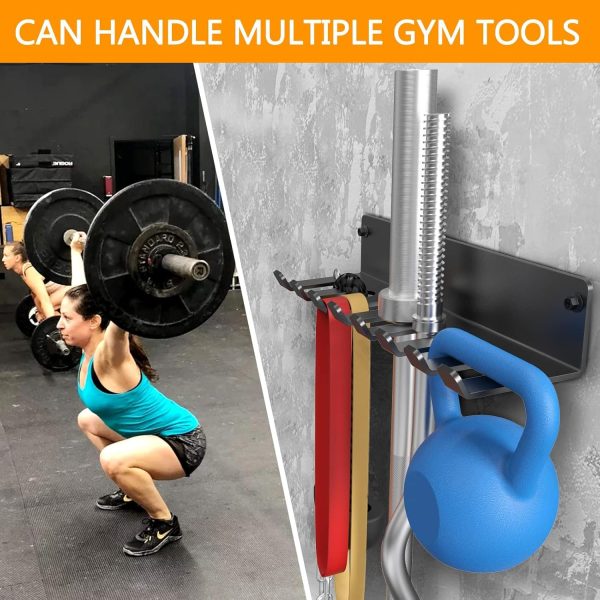 Gym Rack Organizer, Home Gym Accessories Hanger, Wall Mount Hooks for - Image 6