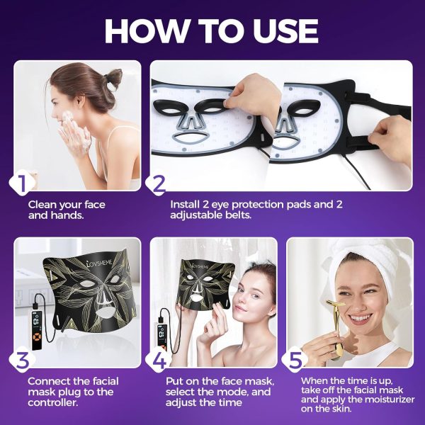 Red Light Therapy for Face, LED Face Mask Light Therapy, Red Light Mask for - Image 7