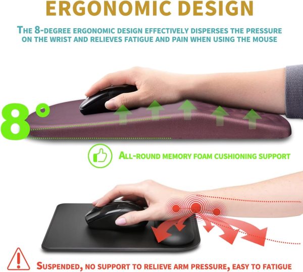 Hokafenle Ergonomic Mouse Pad Wrist Support with Massage Design, Wrist Rest - Image 5
