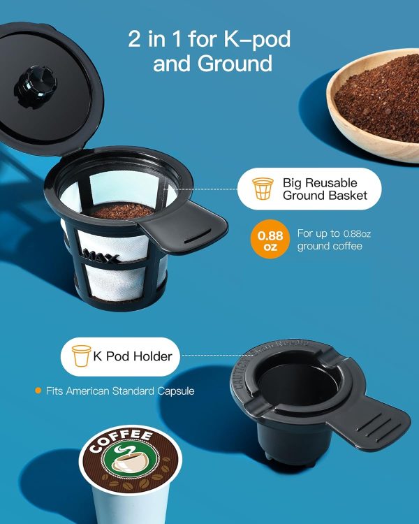 Famiworths Single Serve Coffee Maker, Iced and Hot Coffee Maker for K Cup & - Image 3
