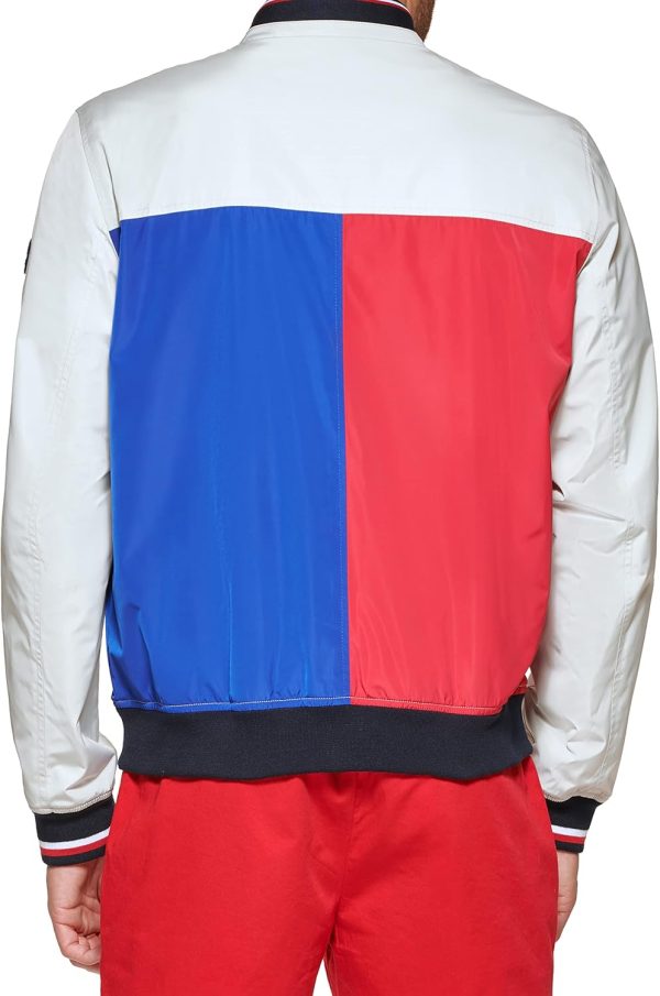 Tommy Hilfiger Mens Lightweight Varsity Rib Knit Bomber Jacket - Image 4