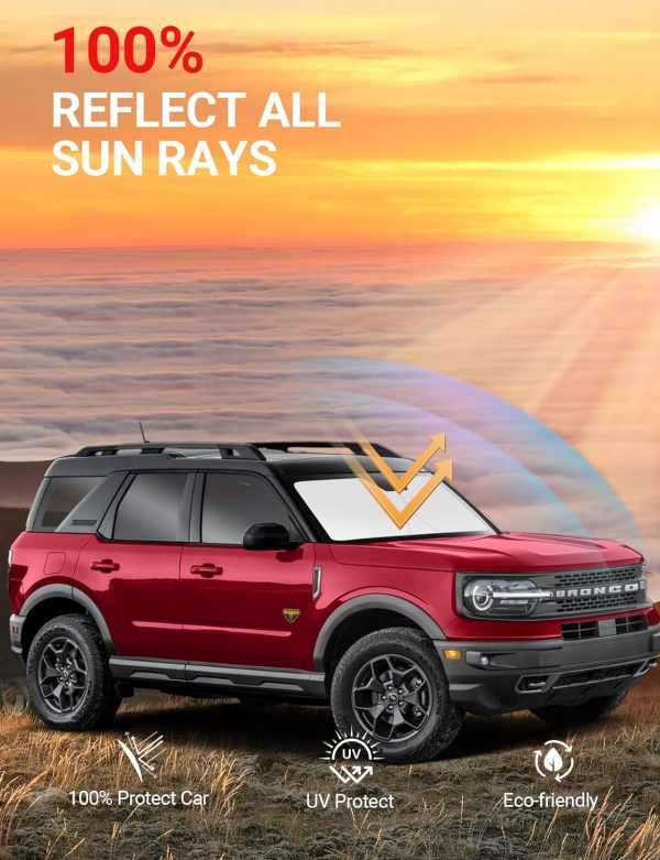 Proadsy 2024 Upgrade Front Windshield Sun Shade Foldable Sunshade Protector - Image 5