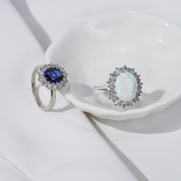 Amazon Essentials Platinum-Plated Sterling Silver Celebrity Kate Ring made - Image 4