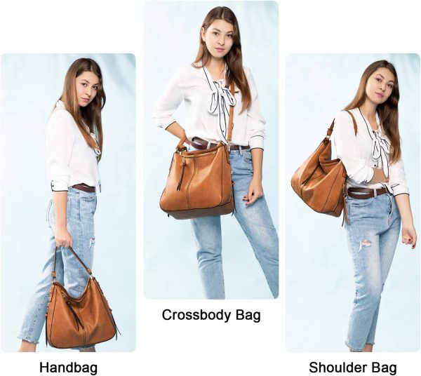 Handbags for Women Large Designer Ladies Hobo bag Bucket Purse Faux Leather - Image 2