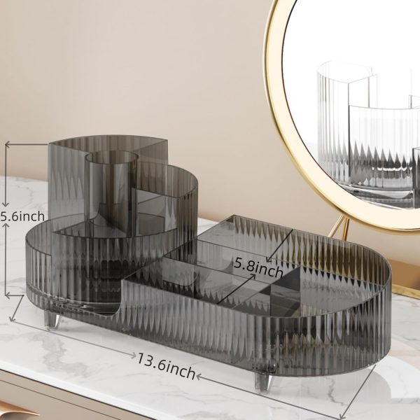 Rotating makeup organizer,Large Capacity Cosmetic Display Case, easy to - Image 4