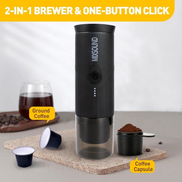 Portable Espresso Machine, Electric Travel Coffee Maker for Camping, Car - Image 2