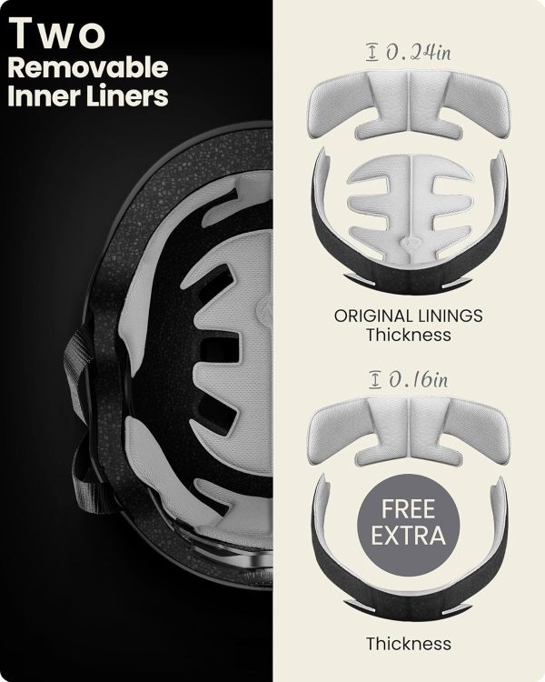 OutdoorMaster Skateboard Cycling Helmet - Two Removable Liners Ventilation - Image 3