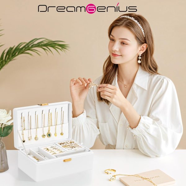 Jewelry Box for Women with Elegant Glitter Design, 2-Layer Jewelry - Image 7