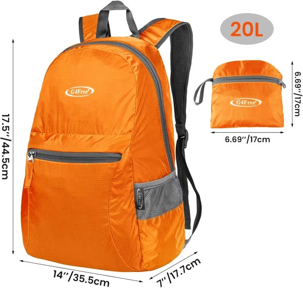 G4Free 20L Lightweight Packable Backpack Travel Hiking Daypack Foldable - Image 2