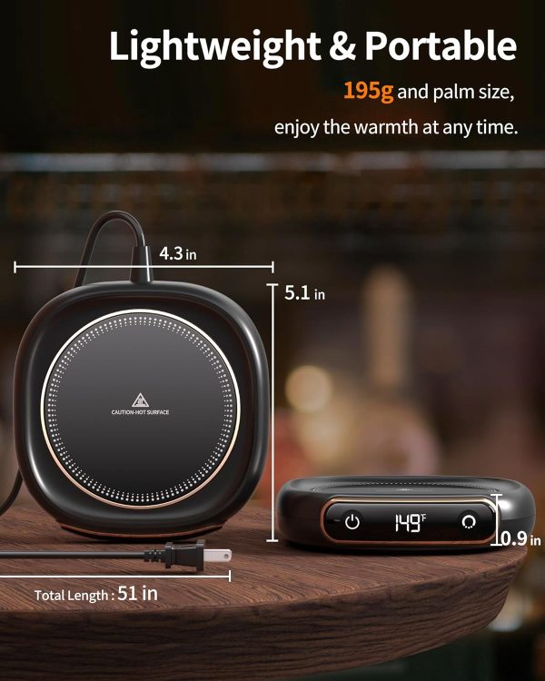 Coffee Mug Warmer, Cup Warmer for Desk with Auto Shut Off, 3 Temp Settings, - Image 7