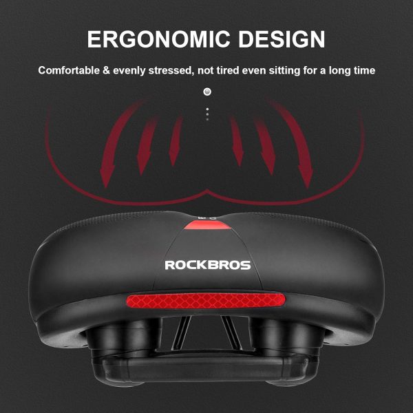 ROCKBROS Bike Seat Comfort Bike Saddle Mountain Bicycle Accessories for Men - Image 4