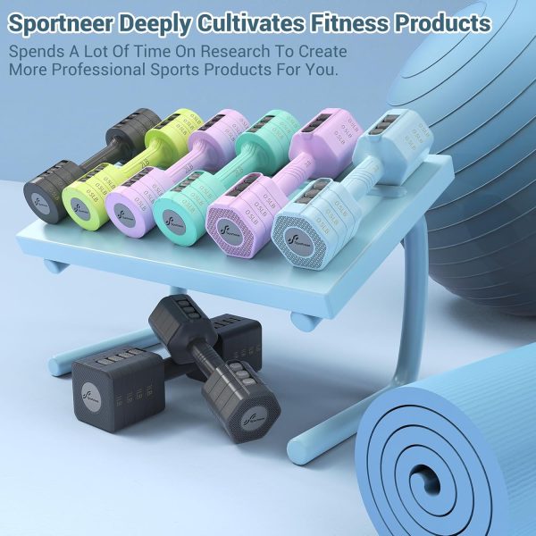 Adjustable Dumbbells Hand Weights Set: Sportneer 4 In 1 Weight Each 2lb 3lb - Image 7