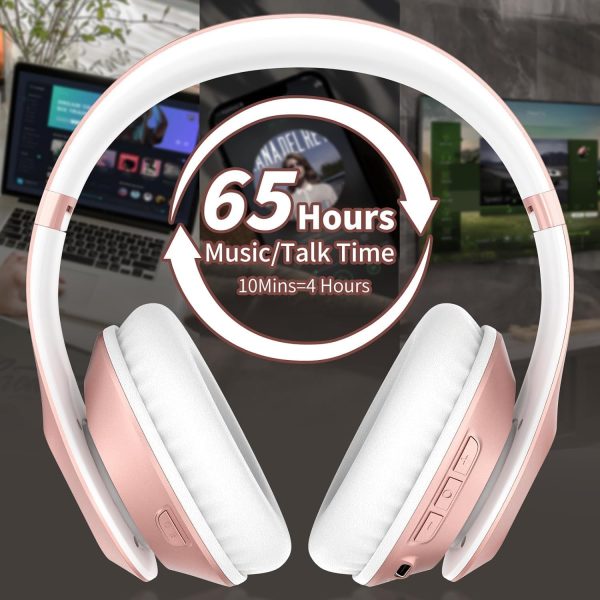 Wireless Bluetooth Headphones Over Ear 65H Playtime HiFi Stereo Headset - Image 3