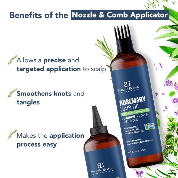 Botanic Hearth 100% Pure Rosemary Oil For Hair Growth Infused With Biotin - Image 3