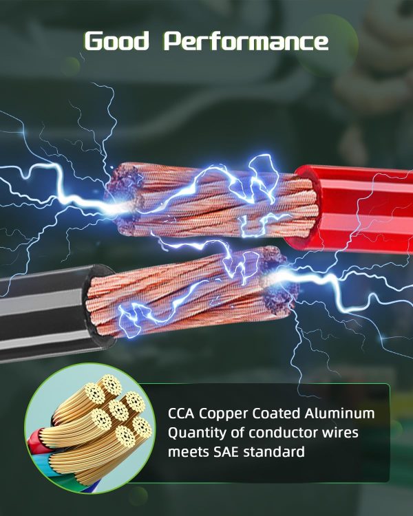 SCITOO Jumper Cables for Car Battery 0 Guage 20 FT 3000 AMP, Heavy Duty - Image 3