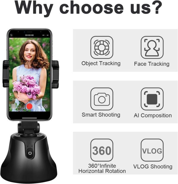 Gimbal Stabilizer for Smartphones - Auto Face Tracking Tripod 360° Rotation - Image 5