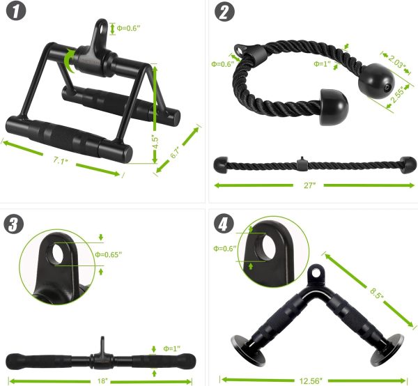 Cable Attachments for Home Gym, Made of Heavy Duty Solid Steel, LAT - Image 6