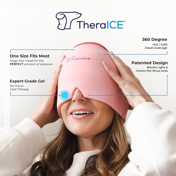 TheraICE Headache Relief Cap, Migraine Ice Pack Mask Products, Women - Image 2