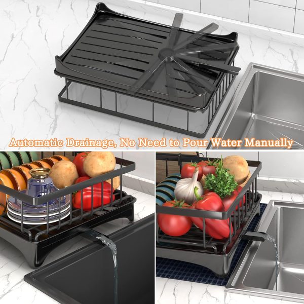 Godboat Dish Drying Rack, 2-Tier Dish Racks for Kitchen Counter, Dish Rack - Image 3