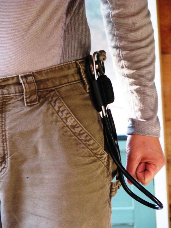 The BATCLIP (black) - Premium leather handmade clip-on stethoscope hip - Image 5