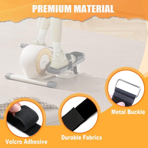 Ellipse Leg Exerciser Machine Pedal Straps, Adjustable Pedal Strap for - Image 2
