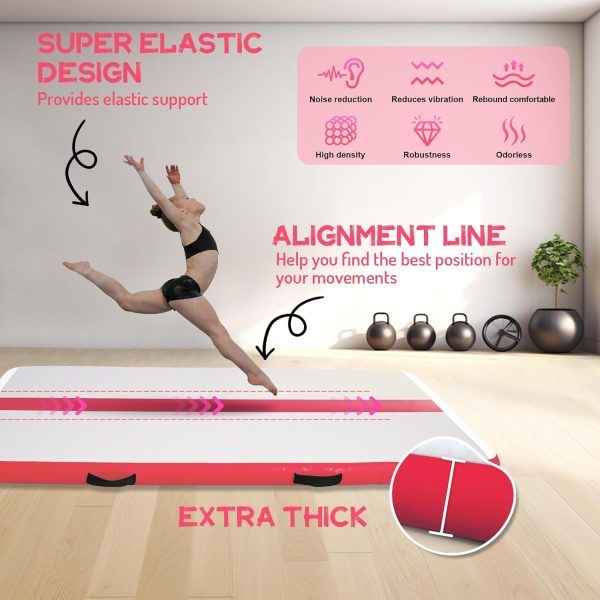 FEATH-R-LITE 6.6ft Inflatable Gymnastics Tumble Track Tumbling Mat 4in - Image 6