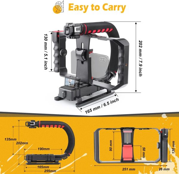 Neotter Handheld Stabilizer with Smartphone Video Rig, Video Action - Image 7