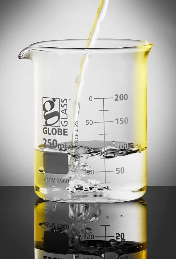 Globe Scientific Beaker, Globe Glass, 600mL, Low Form Griffin Style, Dual - Image 5