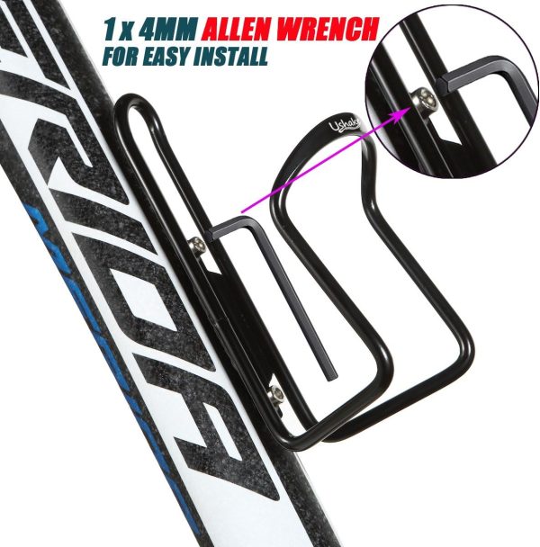 USHAKE Water Bottle Cages, Basic MTB Bike Bicycle Alloy Aluminum - Image 5