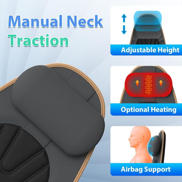 Massage Seat Cushion with Heat, Seat Massager with Neck Traction, Back - Image 5
