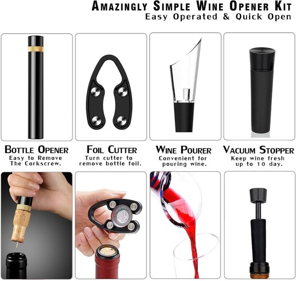 Mini Wine Opener Set | Travel Portable Pocket Air Pressure Pump Wine Bottle - Image 3