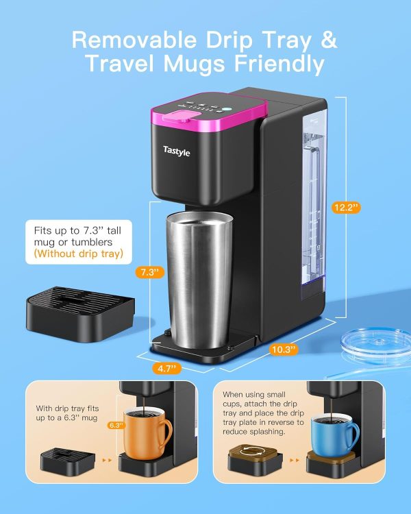 Iced and Hot Coffee Maker, Single Cup Coffee Pod Machine for K Cup & Ground - Image 6