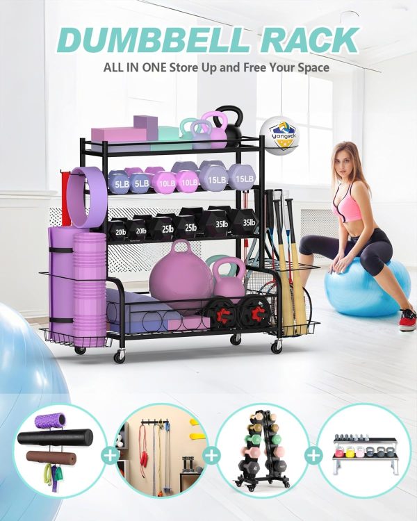 Dumbbell Rack, Weight Rack for Home Gym Dumbbells, Weight Storage Racks for - Image 3