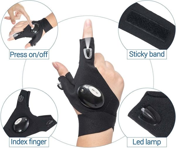Mobi L1FE LED Flashlight Gloves Cool Gadgets for Men Camping Gear Tech - Image 6