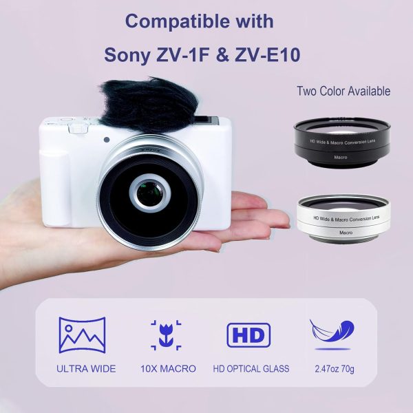 FotoZ 40.5mm 0.75x Mini Wide Angle Conversion Lens(w/Macro), for Sony ZV-1F - Image 2
