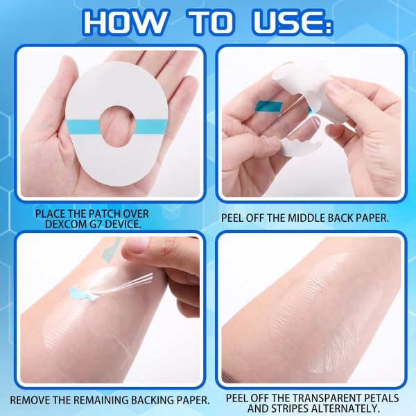 Ireer 100 Pcs Adhesive Patches Compatible with Dexcom G7 Waterproof - Image 4